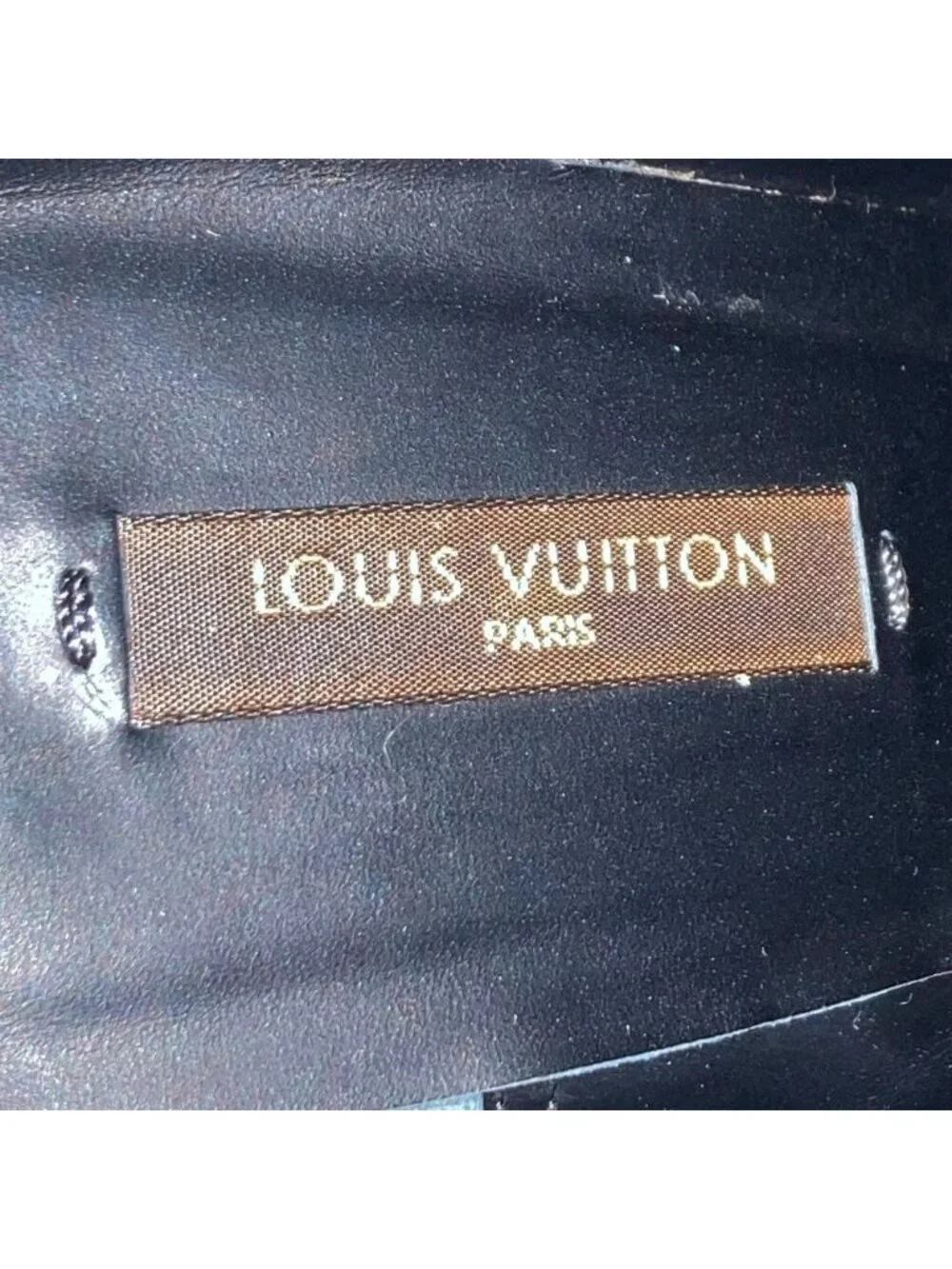 Louis Vuitton Monogram Mini Leather Trim Side Zip Short Boots Black